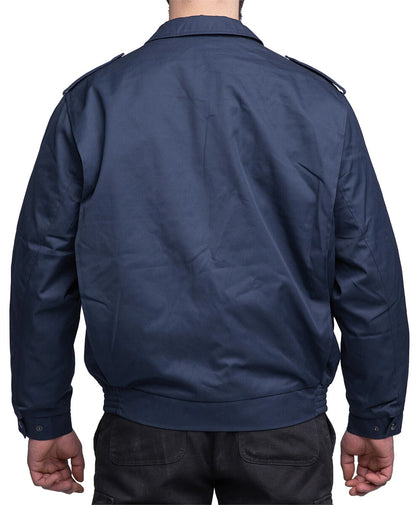 Vintage 1990s Dutch Air Force blue bomber jacket military army coat showerproof