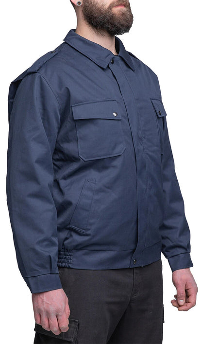 Vintage 1990s Dutch Air Force blue bomber jacket military army coat showerproof