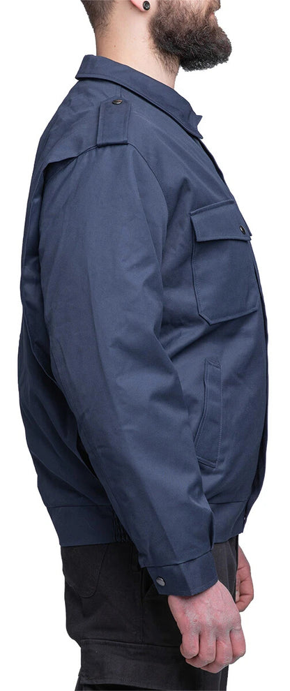 Vintage 1990s Dutch Air Force blue bomber jacket military army coat showerproof