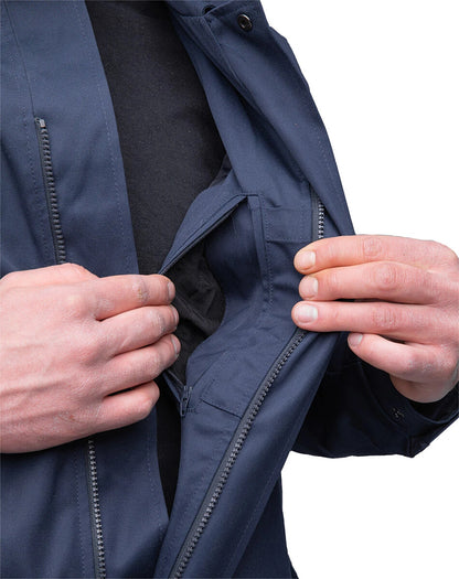 Vintage 1990s Dutch Air Force blue bomber jacket military army coat showerproof
