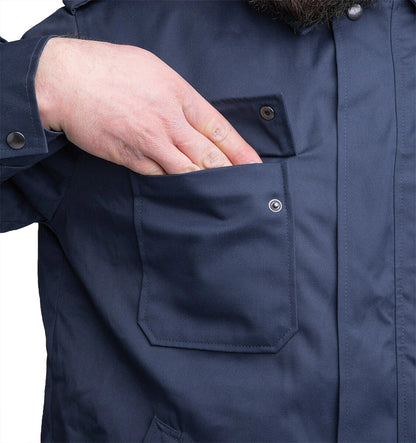 Vintage 1990s Dutch Air Force blue bomber jacket military army coat showerproof