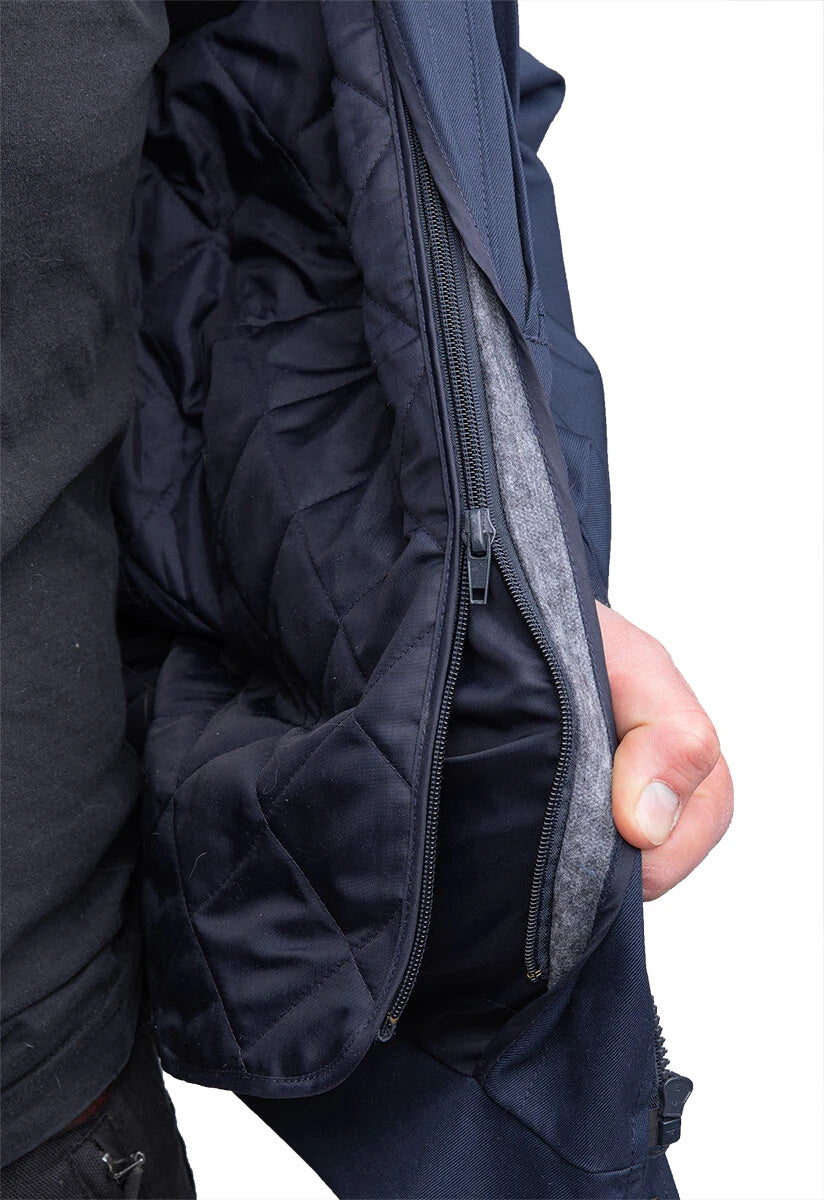 Vintage 1990s Dutch Air Force blue bomber jacket military army coat showerproof
