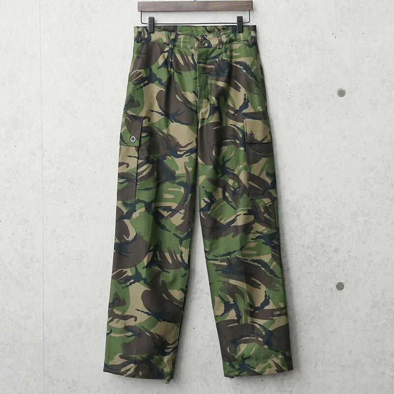 New Vintage Women's Dutch army camo trousers pants military camouflage cargo combat woodland DPM high waisted unissued