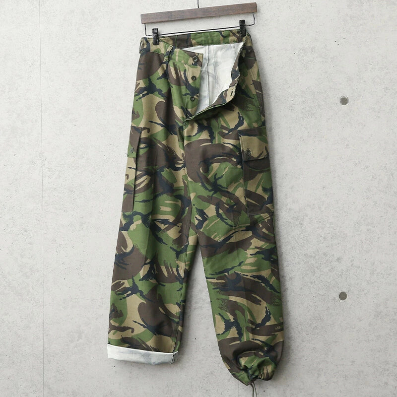 New Vintage Women's Dutch army camo trousers pants military camouflage cargo combat woodland DPM high waisted unissued