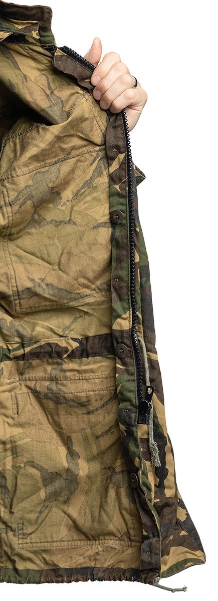 vintage Dutch Army parka shell Jacket military camouflage camo DPM 90s woodland