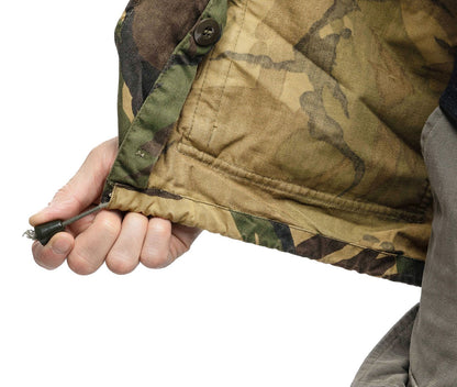 vintage Dutch Army parka shell Jacket military camouflage camo DPM 90s woodland