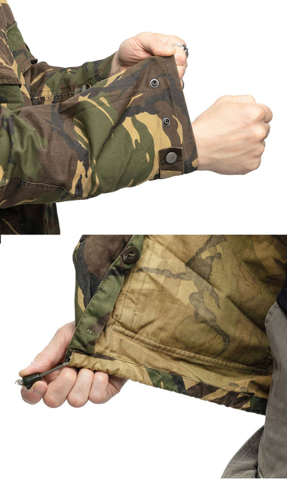 vintage Dutch Army parka shell Jacket military camouflage camo DPM 90s woodland
