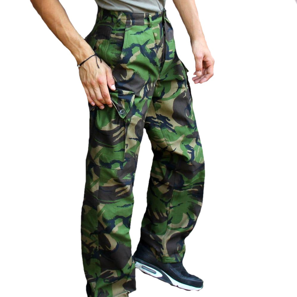 New Vintage Dutch army camo trousers pants military camouflage cargo combat woodland DPM unissued
