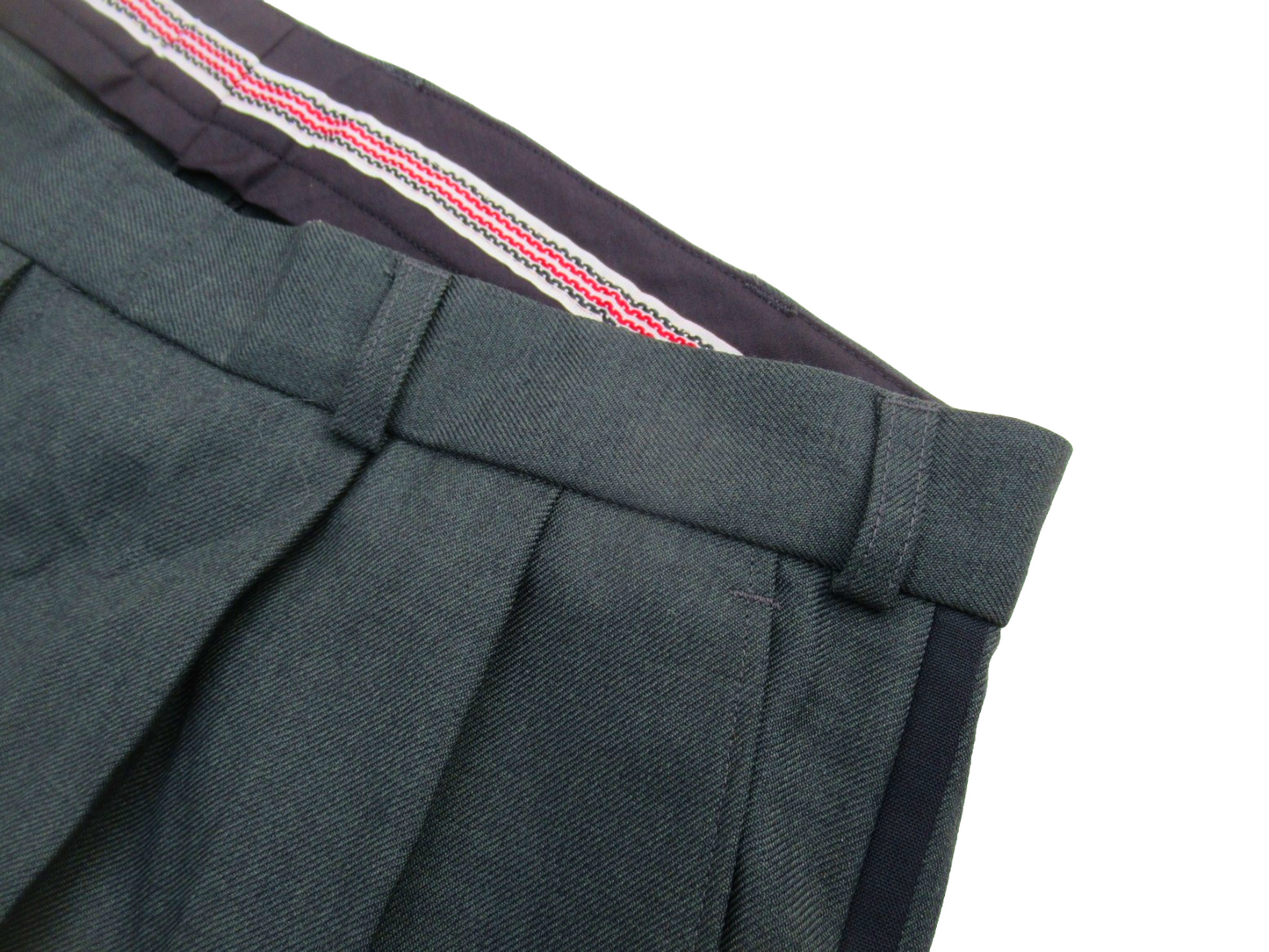Vintage Dutch Army green striped uniform trousers pants dress parade military