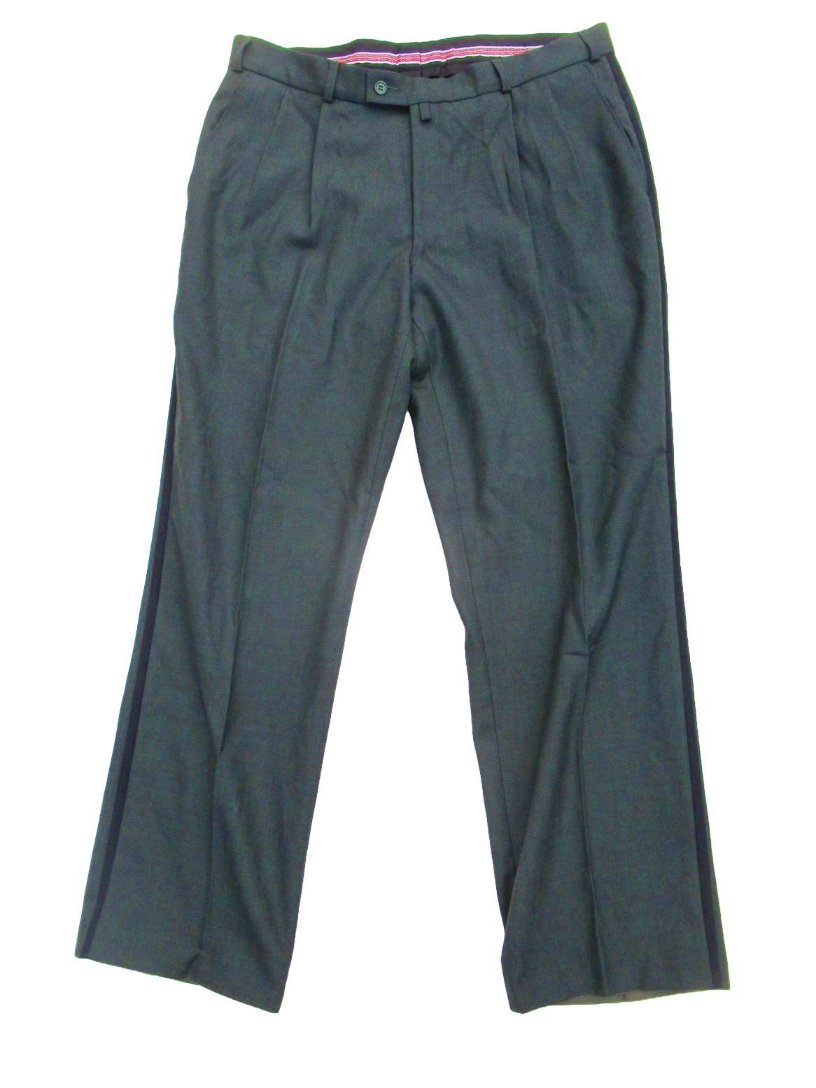 Vintage Dutch Army green striped uniform trousers pants dress parade military