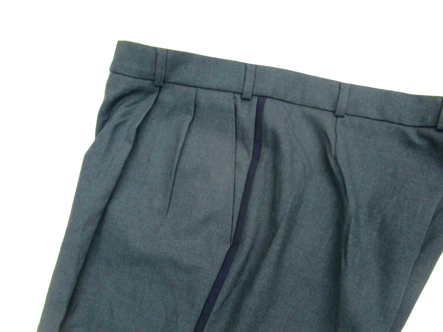 Vintage Dutch Army green striped uniform trousers pants dress parade military