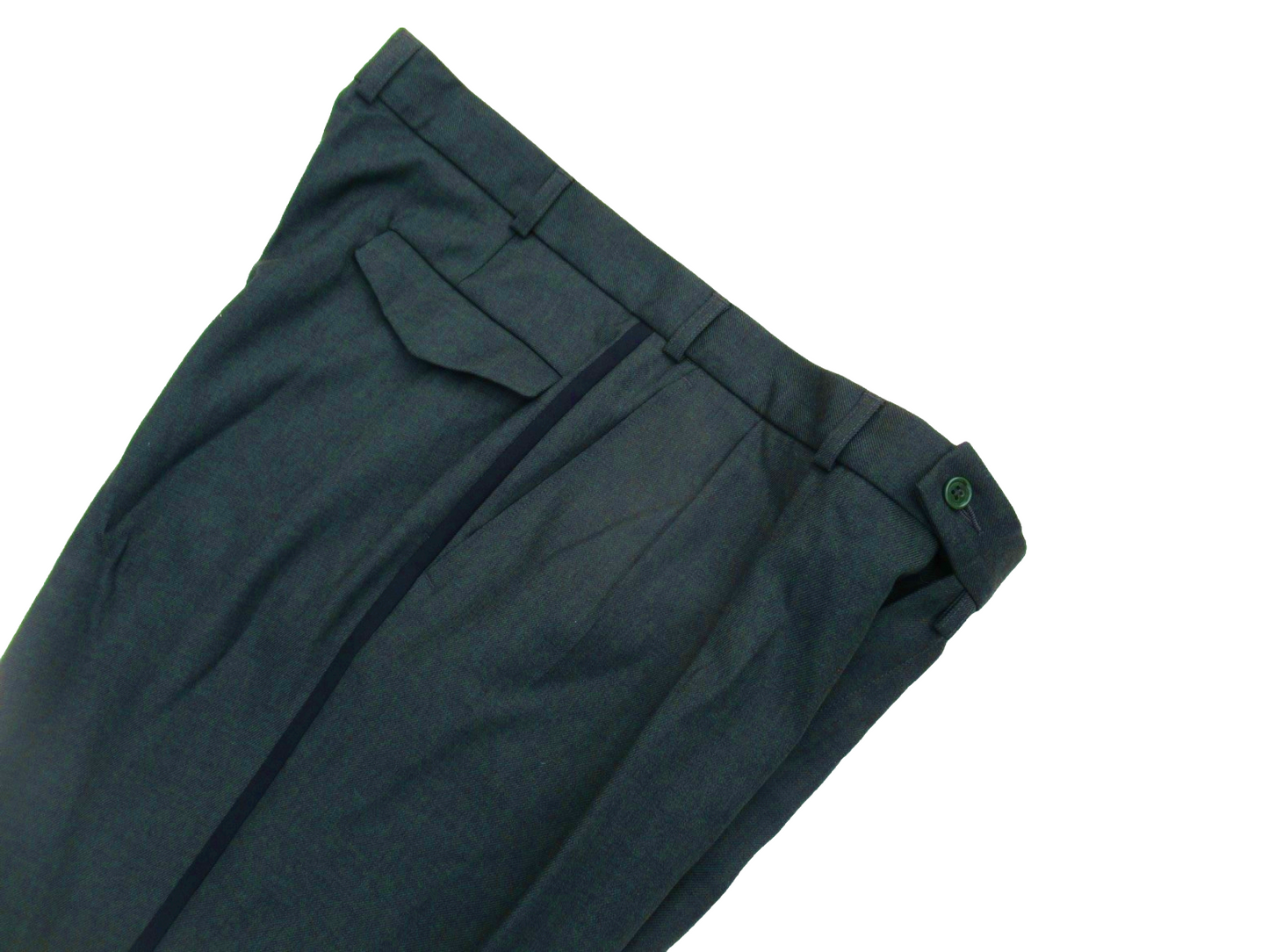 Vintage Dutch Army green striped uniform trousers pants dress parade military