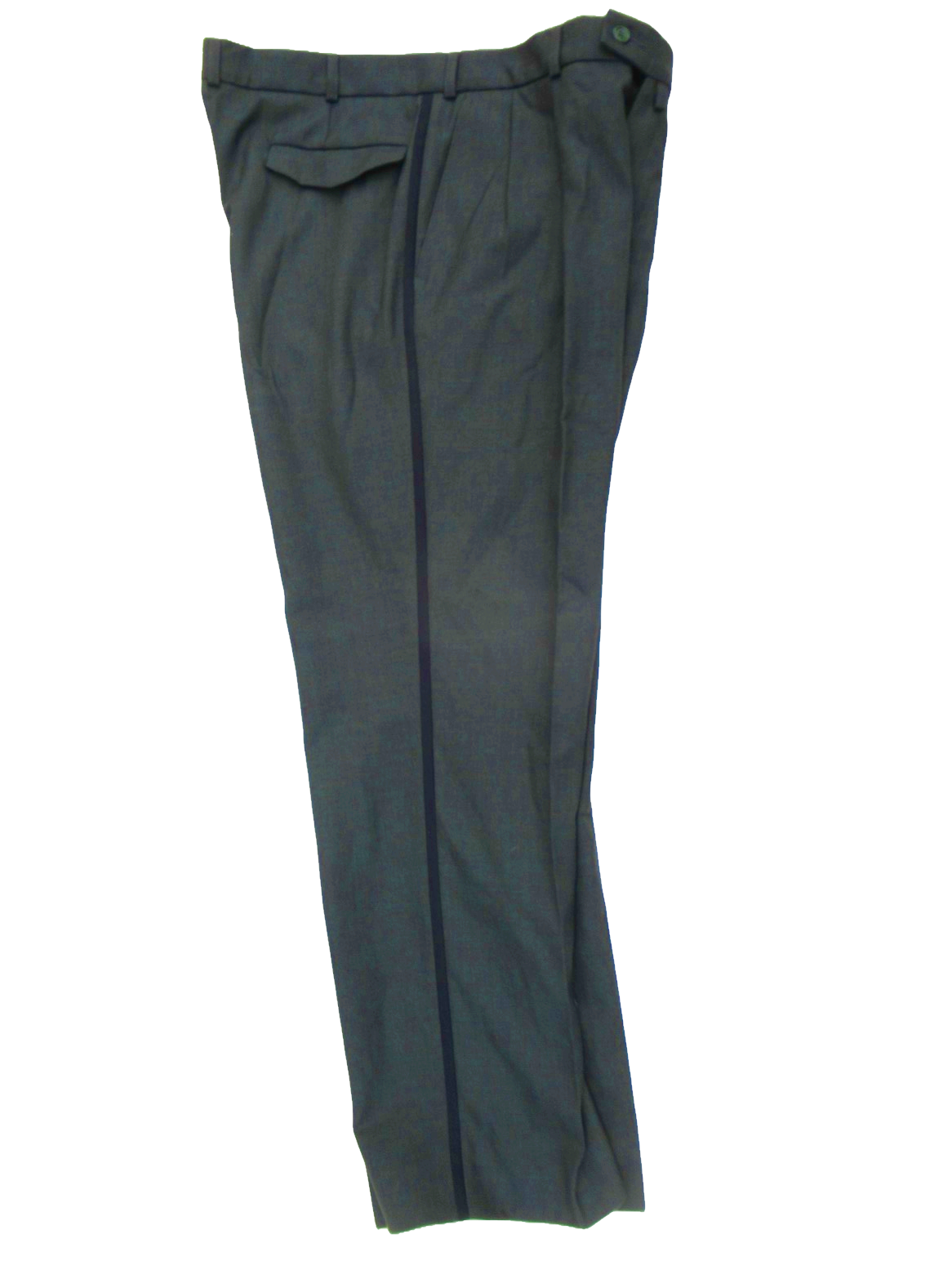 Vintage Dutch Army green striped uniform trousers pants dress parade military