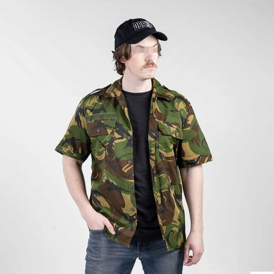New Dutch Army camo short sleeved shirt military camouflage DPM Holland Netherlands 1990s woodland