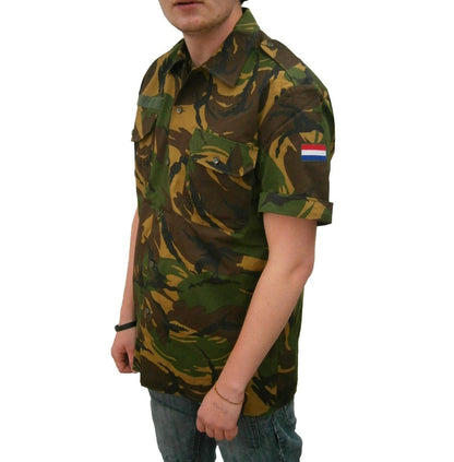 Vintage Dutch Army camo short sleeved shirt military camouflage DPM Holland Netherlands 1990s woodland (Copy)