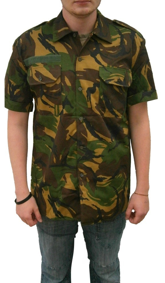 Vintage Dutch Army camo short sleeved shirt military camouflage DPM Holland Netherlands 1990s woodland (Copy)