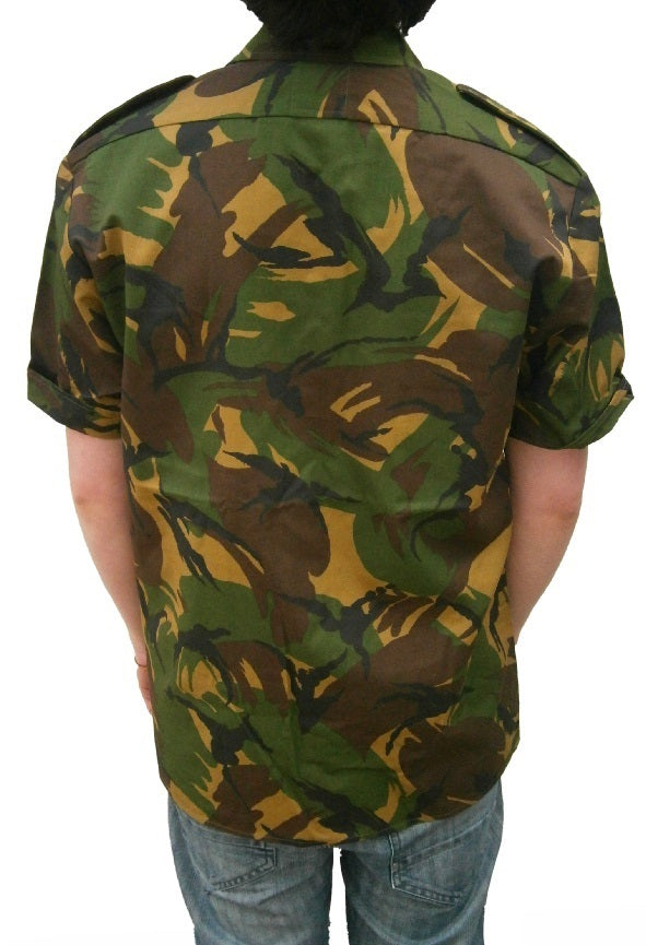 Vintage Dutch Army camo short sleeved shirt military camouflage DPM Holland Netherlands 1990s woodland (Copy)