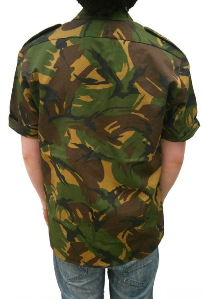 Vintage Dutch Army camo short sleeved shirt military camouflage DPM Holland Netherlands 1990s woodland (Copy)