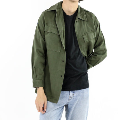 New Vintage Dutch army field shirt jacket coat fieldshirt olive khaki military moleskin style Unissued Dead Stock
