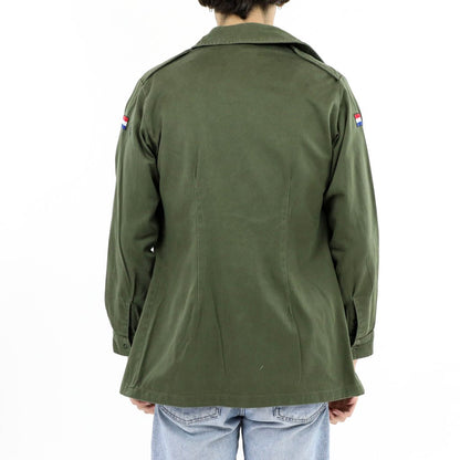 New Vintage Dutch army field shirt jacket coat fieldshirt olive khaki military moleskin style Unissued Dead Stock