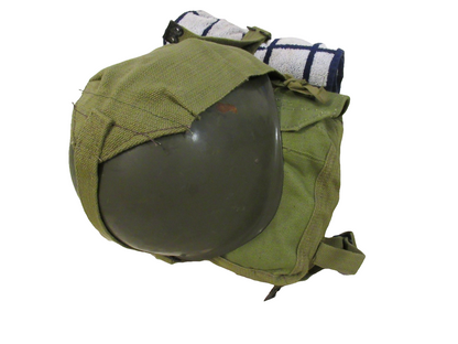 Vintage Greek army canvas haversack bag satchel military MISSING STRAPS beige