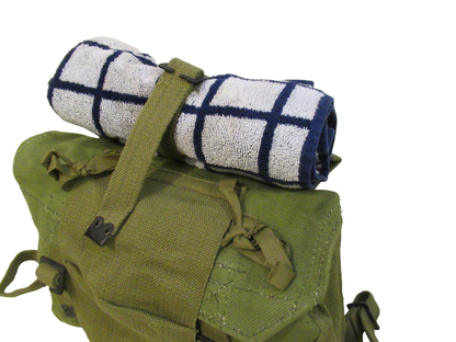 Vintage Greek army canvas haversack bag satchel military MISSING STRAPS Green