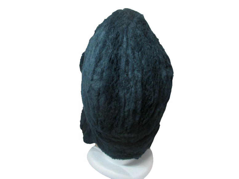 New  Vintage  1990s Dutch army winter hat black furry thermal lined cap military insulated extreme cold weather Unissued