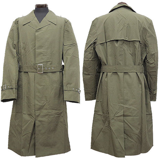 Vintage 1980s East German army raincoat military coat trenchcoat NVA DDR GDR