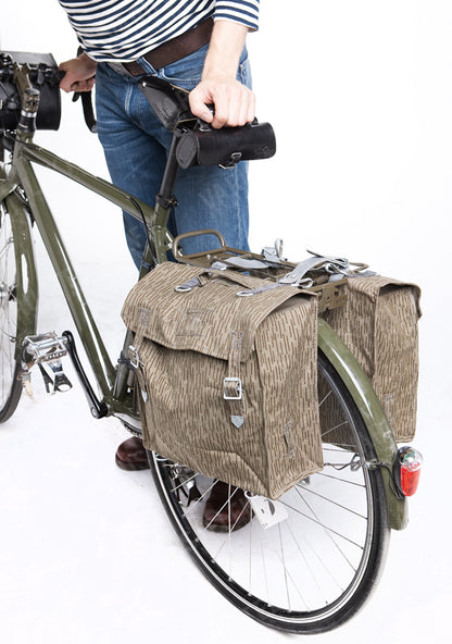 Vintage East German army communist strichtarn camo waterproof bag military NVA DDR