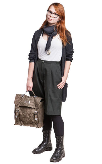 Vintage East German army communist strichtarn camo waterproof bag military NVA DDR