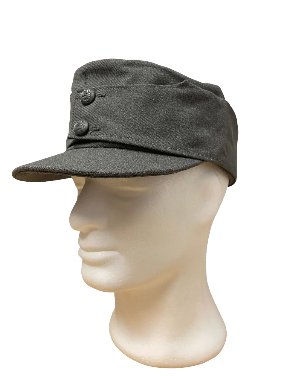Vintage 1980s Finnish Army mountain troop hat cap wool blend military visor ear flaps M65 M61