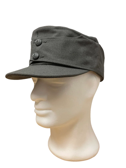 Vintage 1980s Finnish Army mountain troop hat cap wool blend military visor ear flaps M65 M61