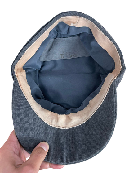 Vintage 1980s Finnish Army mountain troop hat cap wool blend military visor ear flaps M65 M61