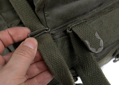 Vintage 1980s French army F1 waterproof backpack bag rucksack day pack alice shoulder satchel military vinyl