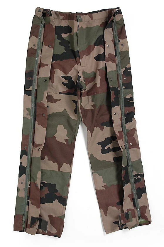 New French army goretex camo dungarees CCE camouflage pants military waterproof wet gear rain