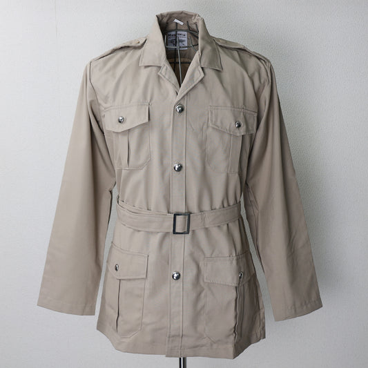 New French Foreign Legion army beige khaki long sleeved shirt cream safari belt