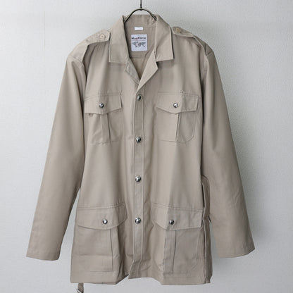 New French Foreign Legion army beige khaki long sleeved shirt cream safari belt