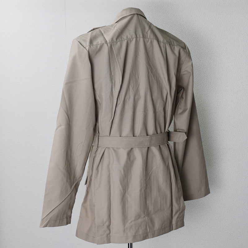 New French Foreign Legion army beige khaki long sleeved shirt cream safari belt