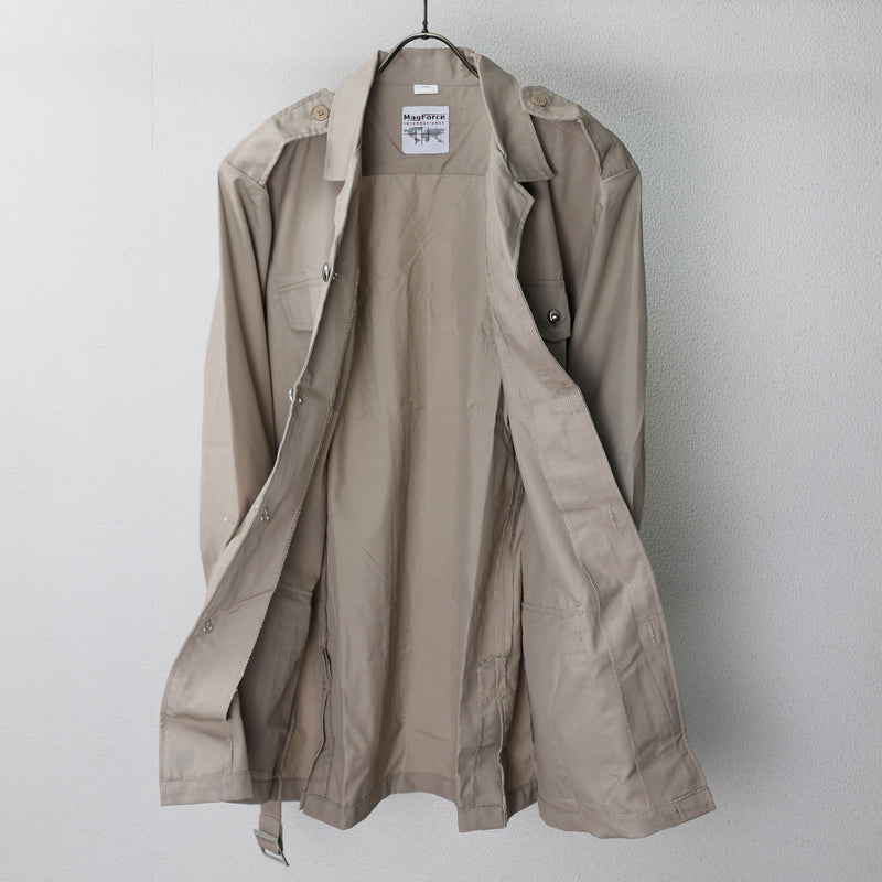 New French Foreign Legion army beige khaki long sleeved shirt cream safari belt