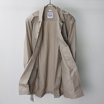 New French Foreign Legion army beige khaki long sleeved shirt cream safari belt