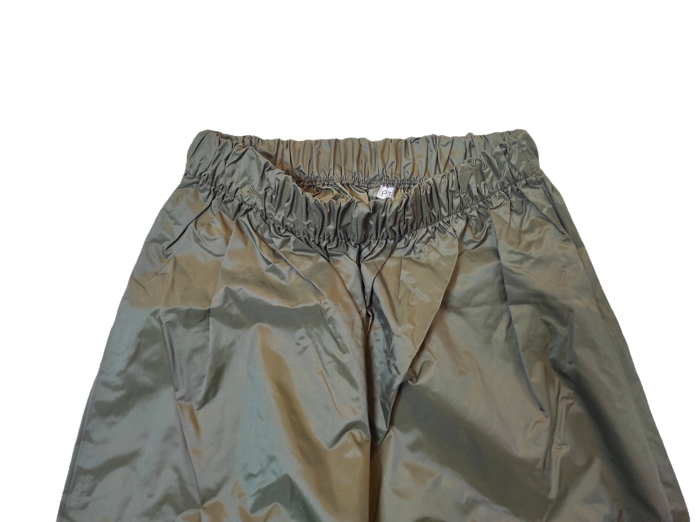 New Vintage 1990s French army waterproof overtrousers rain gear wet pants trousers lightweight over trousers olive drab