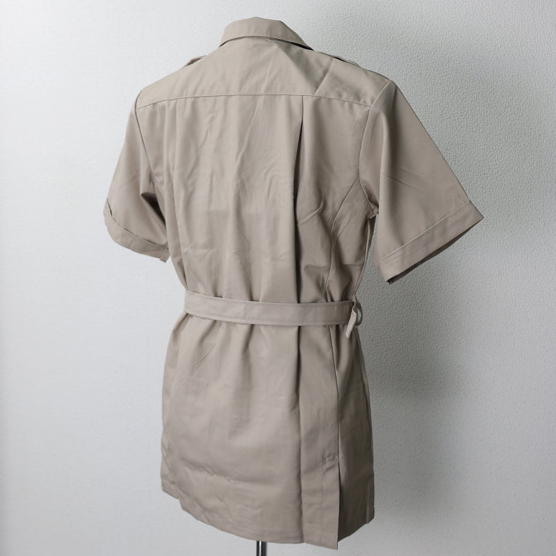 New French Foreign Legion army beige khaki short sleeved shirt cream safari belt