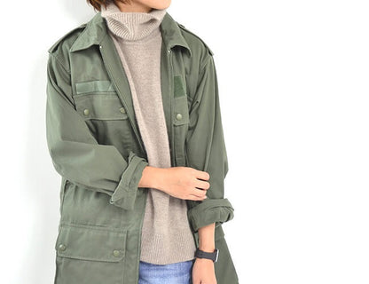 New Unissued French Air Force Mechanics jacket coat surplus army military oversized boyfriend olive khaki w