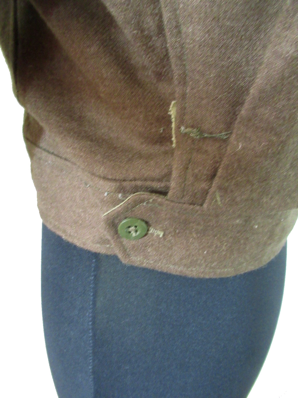 Unissued French Army brown wool ike jacket coat eisenhower military blazer uniform dress jacket parade