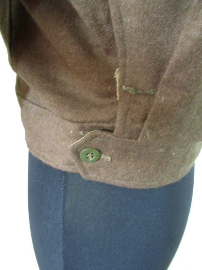 Unissued French Army brown wool ike jacket coat eisenhower military blazer uniform dress jacket parade