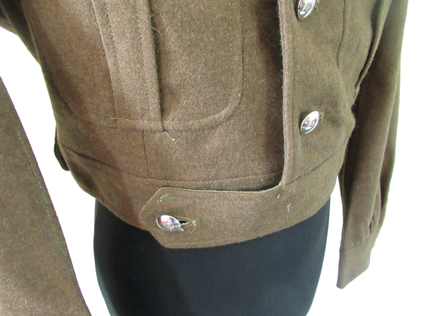 Unissued French Army brown wool ike jacket coat eisenhower military blazer uniform dress jacket parade