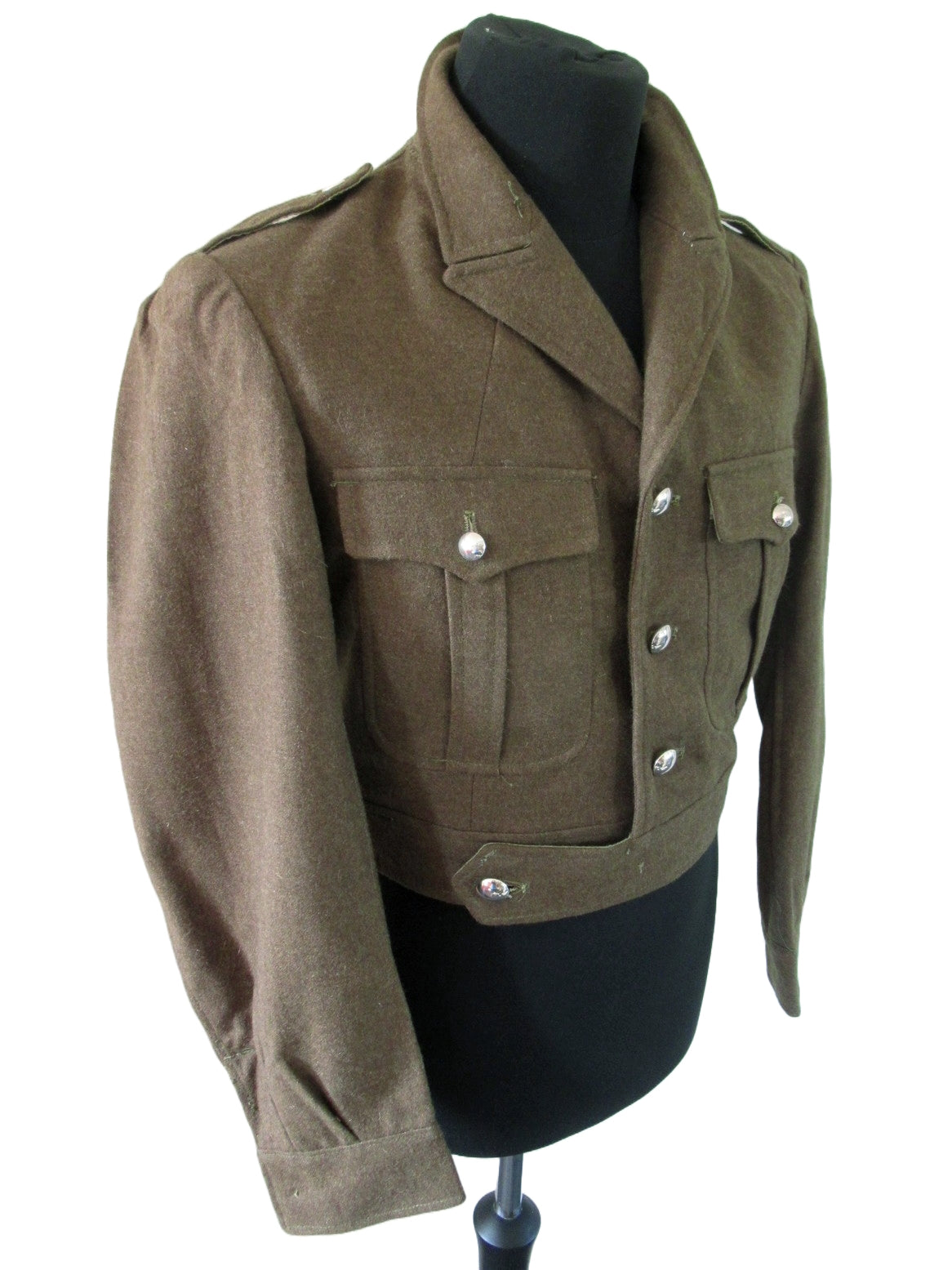 Unissued French Army brown wool ike jacket coat eisenhower military blazer uniform dress jacket parade