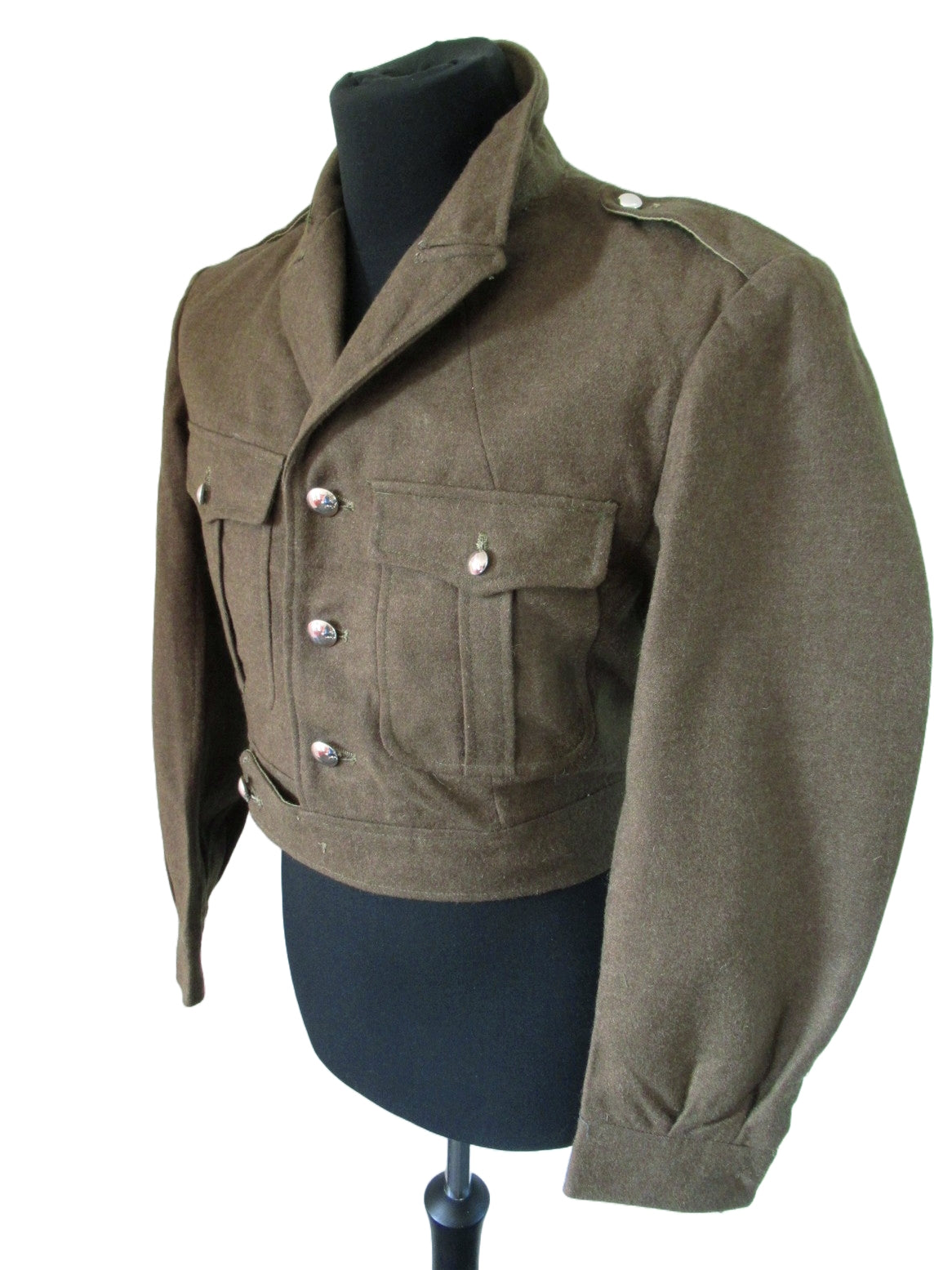 Unissued French Army brown wool ike jacket coat eisenhower military blazer uniform dress jacket parade