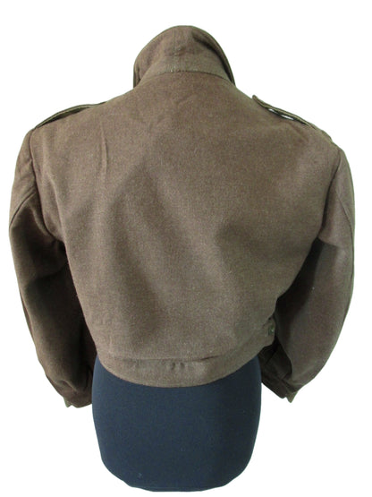 Unissued French Army brown wool ike jacket coat eisenhower military blazer uniform dress jacket parade