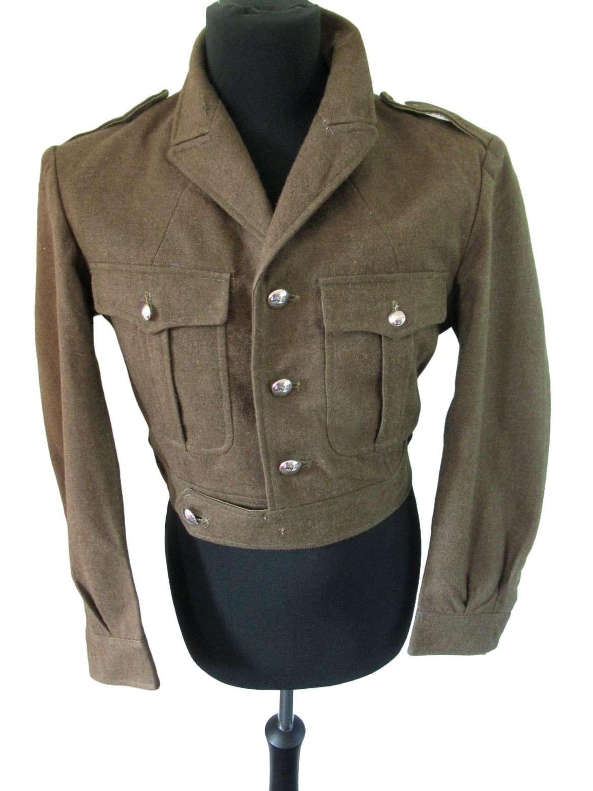 Unissued French Army brown wool ike jacket coat eisenhower military blazer uniform dress jacket parade